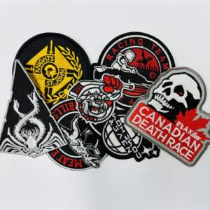 カスタムロゴ発光刺繍バッジ長方形刺繍織りパッチ高品質 - Product Image 1