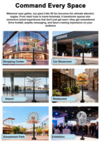 Ventilateur holographique Ultra HD 2,8M, projecteur holographique 3D, solution de publicité extérieure, zones à fort trafic, contenu personnalisé, prise en charge OEM
