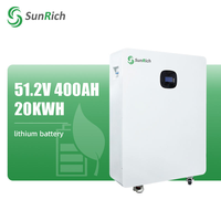Batterie solaire LiFePO4 51,2V 314Ah / 628Ah 16kWh 32kWh Batterie lithium basse tension pour système de stockage d'énergie domestique