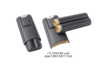 Étui à cigares en cuir véritable pour 2 cigares, étui en cuir PU à grande ouverture, étui de voyage pour cigares, humidor