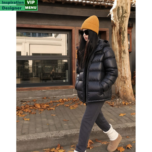 Chaqueta corta acolchada informal con cuello alto y cremallera para mujer, abrigo cálido de invierno para uso diario, chaquetas para mujer al por mayor - Product Image 5