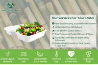 Boîte alimentaire écologique jetable en bagasse de canne à sucre, 9 pouces, 3 compartiments, qualité alimentaire, pour hôtels et camping