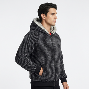 Blouson Bomber Long Unisexe en Polaire Style Rétro Américain avec Broderie Lettres, Chaud et Rembourré en Acrylique pour l'Hiver, Idéal Streetwear - Product Image 3