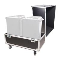 Valise de transport professionnelle en aluminium noir personnalisable pour équipement DJ, machines à effets de scène - Valise de qualité portable