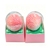 Vente en gros OEM : Crème glacée virale 3D en forme de litchi, dessert glacé crémeux au goût de fruit enrobé de chocolat, certifié Halal