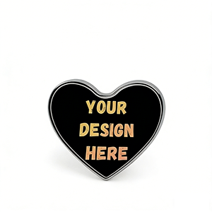 Pins de Solapa de Esmalte Duro de Metal con Diseño de Corazón Personalizado, con Foto, Nombre o Logotipo, para Regalo de Amigos, para Ropa - Product Image 2