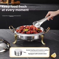 Marmite à ragoût en acier inoxydable 6L, compatible avec les cuisinières à gaz et les plaques à induction, pour hôtels et restaurants
