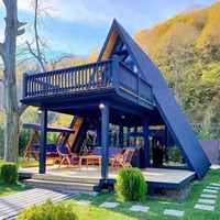 Cabane triangulaire préfabriquée écologique à énergie solaire, pod mobile de type A, maison de glamping moderne pour appartement, bureau ou immeuble
