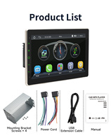 Lecteur MP5 pour voiture BQCC 2 Din 10,1 pouces avec écran tactile IPS 2,5D, CarPlay sans fil, Android Auto, MirrorLink, radio FM, prise en charge de la caméra de recul, autoradio Android