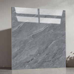 Venta caliente 600x600 Mármol pulido esmaltado brillante Azulejo gris sólido Interior Sala de estar Piso Porcelana Piso Carreaux De Sol Azulejo - Product Image 1