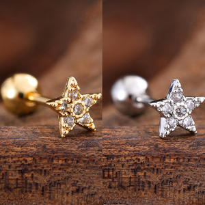 ファッションイヤリング卸売バルクジュエリー金メッキダングルフープ花ステンレス鋼女性用ファインイヤリング - Product Image 6