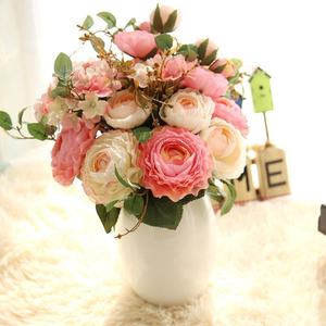 C0246 bouquet de fleurs artificielles de haute qualité, graines de papillon camélia <span class=keywords><strong>Ranunculus</strong></span> <span class=keywords><strong>Asiaticus</strong></span> pour décoration de maison et de jardin - Product Image 1