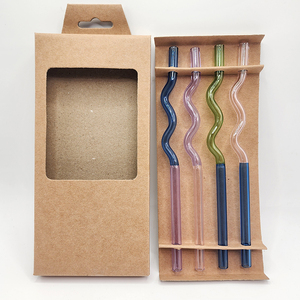 Hiện đại loại hai-tone Glass eco-rơm kính uống rơm Set - Product Image 5