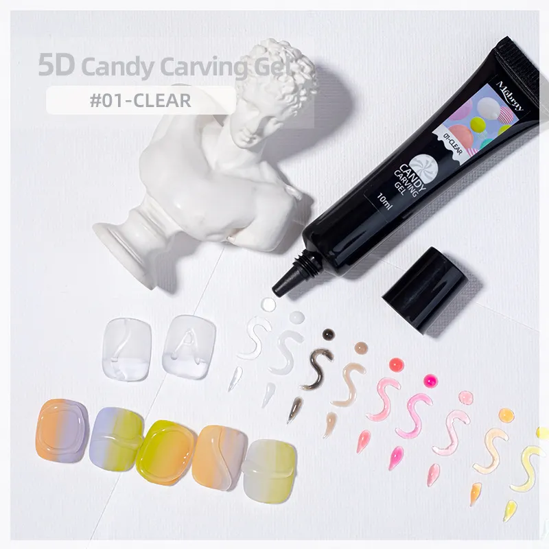 2022 MOBRAY 5D candy gel Nail Art Painting Stereo Carve Sculpture Gel UV Paint smalto Emboss Gel per unghie