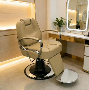 Silla de Estilismo Comercial para Salón, Giratoria 360°, de Cuero PU Impermeable, Ergonómica, para <span class=keywords><strong>Barber</strong></span>ía/Hotel/SPA - Product Image 2