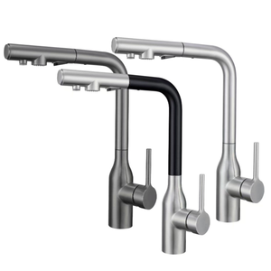 Modern Classic Chrome 360-Rotating Ceramic Core Magnetic Single-Handle Brushed Pull-Down Hot Cold Water <b>Kitchen</b> <b>Faucet</b> - Product Image 5