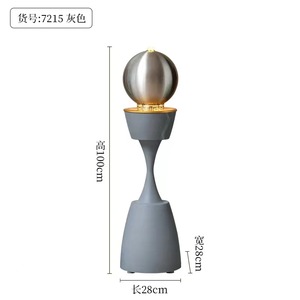 Fuente de agua interior de lujo con retroiluminación, bola eléctrica redonda de Feng Shui decorativa para sala de estar o balcón - Product Image 2