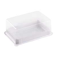 Boîtes à thé de l'après-midi Boîte de stockage pour gâteaux Boulangerie Boîte à dessert en plastique Emballage de gâteaux Rouleau suisse Boîtes à dessert en plastique en vrac