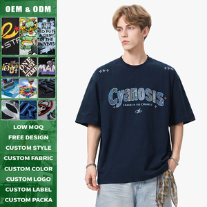 T-shirt Homme Été Nouveau Style Américain Vintage Streetwear Manches Courtes Coupe Ample Décontractée Coton Respirant Doux Quotidien pour Couple - Product Image 2