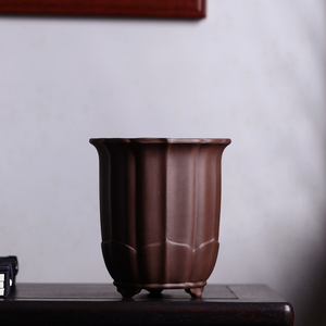 Maceta de Arcilla Morada con Forma de Loto, Estilo Yixing, Maceta Clásica Literati para Bonsái - Product Image 4