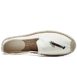 <span class=keywords><strong>Chaussures</strong></span> plates en toile avec broderie à la main pour femmes, style tendance et chaud Espadrilles pour femmes - Product Image 4