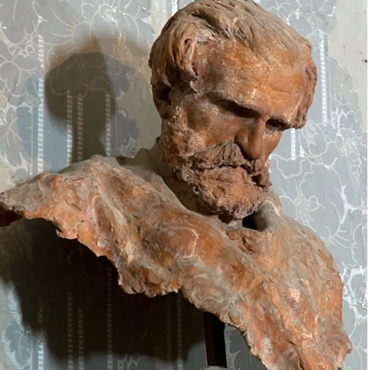 カスタムメイドの金属工芸品アンティークブロンズ老人バスト像