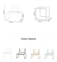 Ensemble de chaises de salle à manger en fer forgé pour l'extérieur, résistant aux UV, idéal pour les cours et les balcons