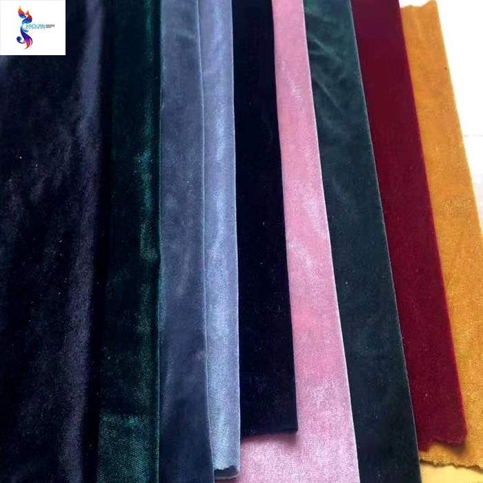 Hot selling korean velvet plain dyed knitting stock fabric