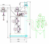 Machine de sablage à double crochet pour cadre de tricycle électrique, nettoyage haute pression, moteur de boîte de vitesses, contrôle PLC
