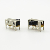 Interrupteurs électriques de type court-circuit pour carte de circuit imprimé, 16 mm, 2P3T, série horizontale SK23D22, 8 broches, plaqué argent, 50 VDC, 0,3 A