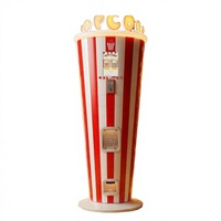 Distributeur automatique de pop-corn pour entreprise de pop-corn, avec paiement par pièces, billets, QR, carte de crédit, écran tactile, SDK commercial et système de refroidissement