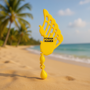 Orecchini Pendenti Gialli Fosica Sumar, Gioielli da Donna a Forma di Goccia d'Acqua in Resina Acrilica - Product Image 2