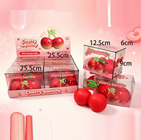 Jouet promotionnel anti-stress cerise croustillante, jouet sensoriel ASMR à effet froissé, adorable jouet anti-stress cerise