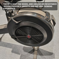 Rameur à air commercial à résistance ventilateur, cadre en acier au carbone, écran LCD, machine de cardio-training pour salle de sport