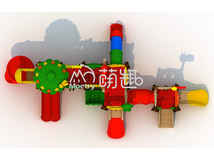 Moetry rừng chủ đề Toddler sân chơi thiết bị nhựa trượt cho trẻ em chơi ngoài trời cho vườn trường hoặc nhà trẻ sân sau - Product Image 4