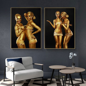 <strong>Nude</strong> Gold Woman Painting Canvas Prints Sexy Cuadros <strong>Posters</strong> <strong>Nude</strong> Woman Painting Painting - Product Image 1