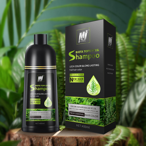 Teinture capillaire noire, shampooing crème pour cheveux, bio, semi-permanente, couvre les cheveux blancs et <span class=keywords><strong>gris</strong></span>, naturelle pour femmes et hommes - Product Image 6