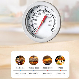Thermomètre de barbecue en métal 52 mm pour camping, four domestique et poêle à gaz 50 ℃ -500 ℃ - Product Image 3