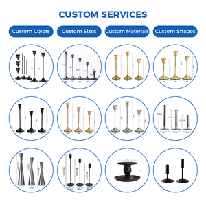 Bảng centerpieces Đảng trang trí nội thất người giữ ngọn nến <span class=keywords><strong>8</strong></span> cánh tay bạc kim loại cao đám cưới nến nến cho weddingswith bão - Product Image 5