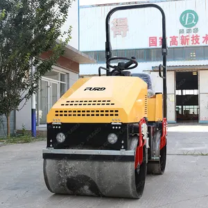 Factory Supplier Directly Supply 1 Ton Vibratory Double Drum Road Roller Soil Compactor Diesel with Affordable Price