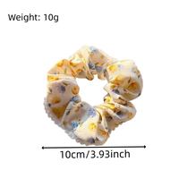 Scrunchie Rambut Bunga Baru Grosir untuk Anak Perempuan, Ikat Rambut Elastis Tinggi, Ikat Rambut Bunga Manis, Scrunchie Bunga Kain Renda