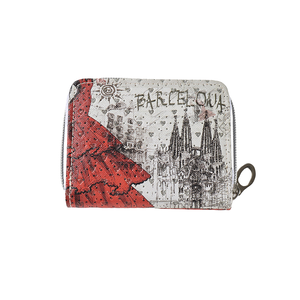 Carteras compactas de recuerdo de viaje personalizadas con diseño de monumentos de ciudades españolas y cremallera personalizada - Product Image 4