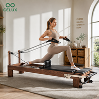 Lit de Pilates Reformer en bois de noyer de haute qualité, fabriqué en Chine, pour entraînement complet du corps et renforcement du tronc, idéal pour studio de Pilates
