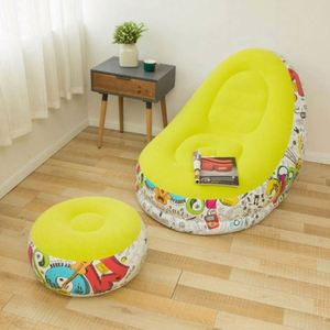 Sofá Inflable Minimalista de PVC para Dormitorio, Asiento Individual para Dormitorio, Silla Cómoda para Balcón, Sillón Plegable Portátil - Product Image 2
