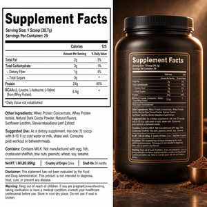 Isolat de protéines de lactosérum en poudre, saveur chocolat, croissance musculaire, récupération, hommes, sport, 20-29g, OEM, étiquette privée, halal - Product Image 2