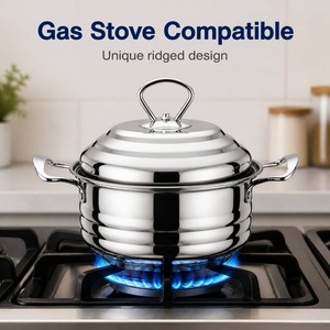 Portable Cooking Pot Set Lightweight Pots and <b>Pans</b> Set Good Quality 3 Pcs Stainless Steel Non Stick Cooking Pot Set - Product Image 5