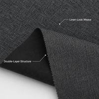Tissu d'ameublement aspect lin, poids moyen, 100 % polyester, matériaux tissés de haute qualité pour chaises, disponible en gros pour le textile d'ameublement