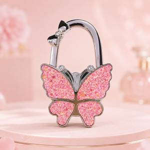 Élégant porte-clés papillon scintillant en alliage, boucle de <span class=keywords><strong>sac</strong></span> galvanisée, breloque de <span class=keywords><strong>sac</strong></span> à main, décoration de <span class=keywords><strong>sac</strong></span>, artisanat DIY - Product Image 4