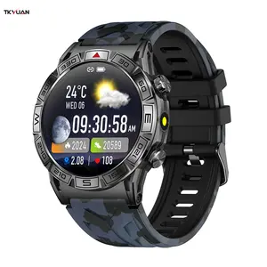 Relógio inteligente 2024 Montre Connecte 1.43 Polegadas Tela Amoled Bt Chamada Oxigênio no Sangue para Homens Ao Ar Livre Smartwatch Kc80 à Prova D 'Água