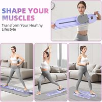 Planche d'entraînement multifonctionnelle RS New Home pour Pilates et ski, planche abdominale séparée en plastique PP, violet/bleu foncé, unisexe, pour exercices corporels